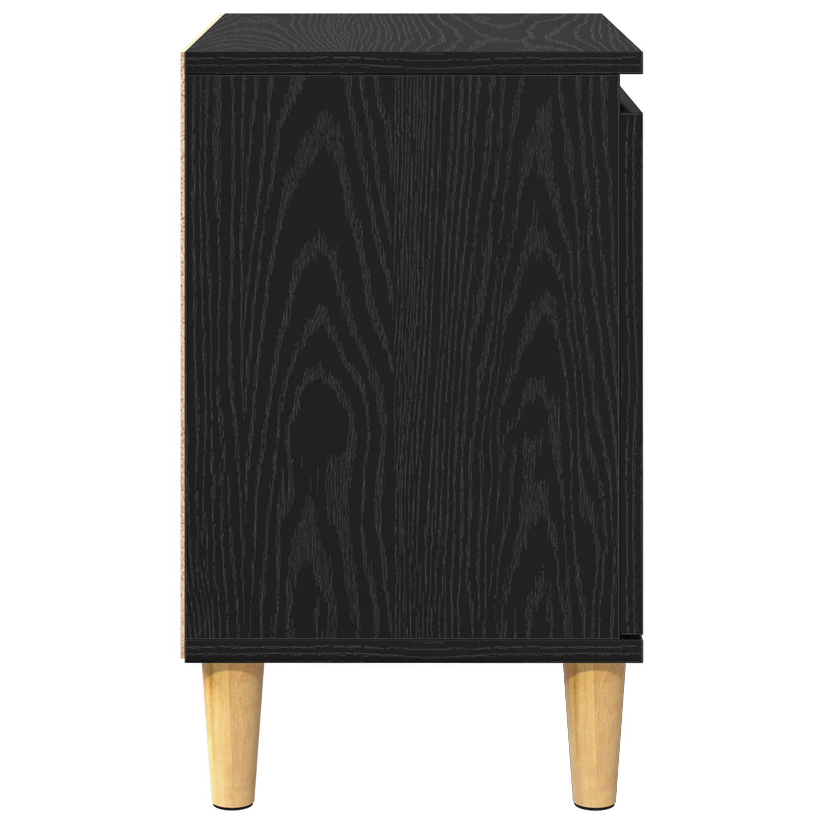 Black Oak Nightstand Black oak Engineered wood 40 x 30 x 50 cm - Image 7