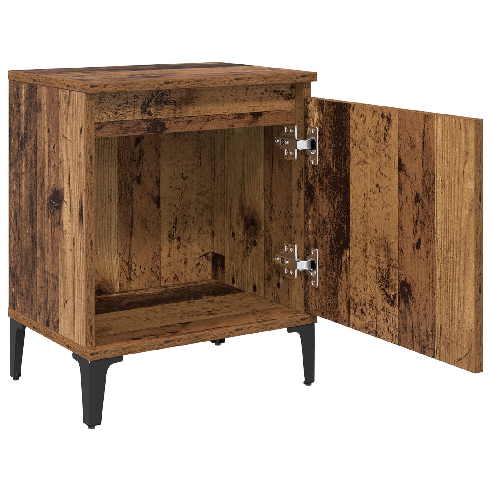 Old Wood Nightstand Old wood Solid wood, metal 40 x 30 x 50 cm - Image 5