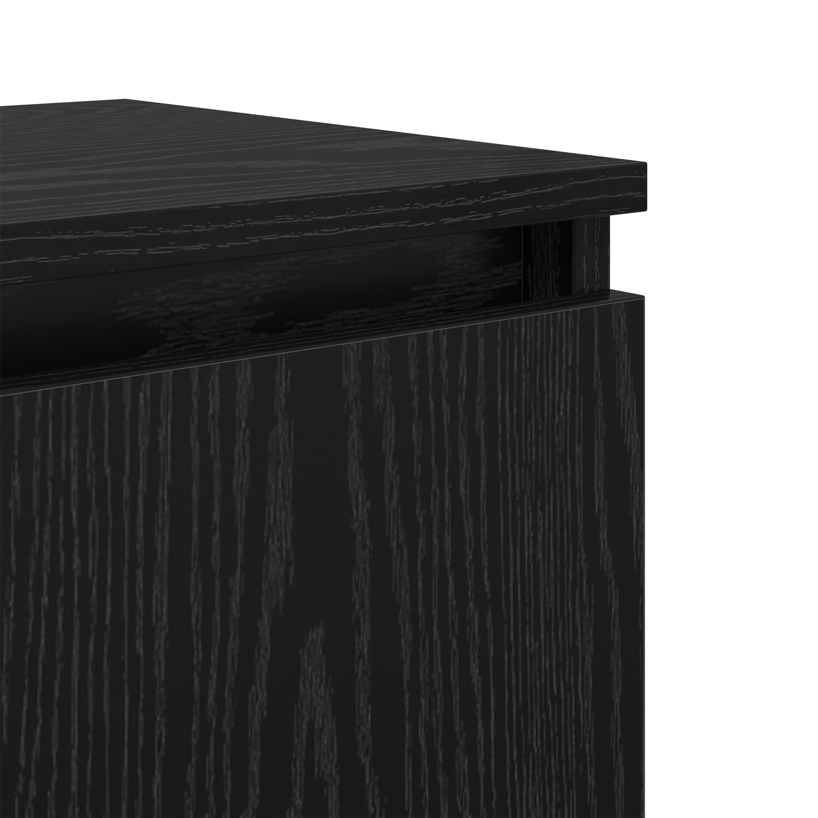 Black Oak Nightstand Black oak Engineered wood 40 x 30 x 50 cm - Image 9