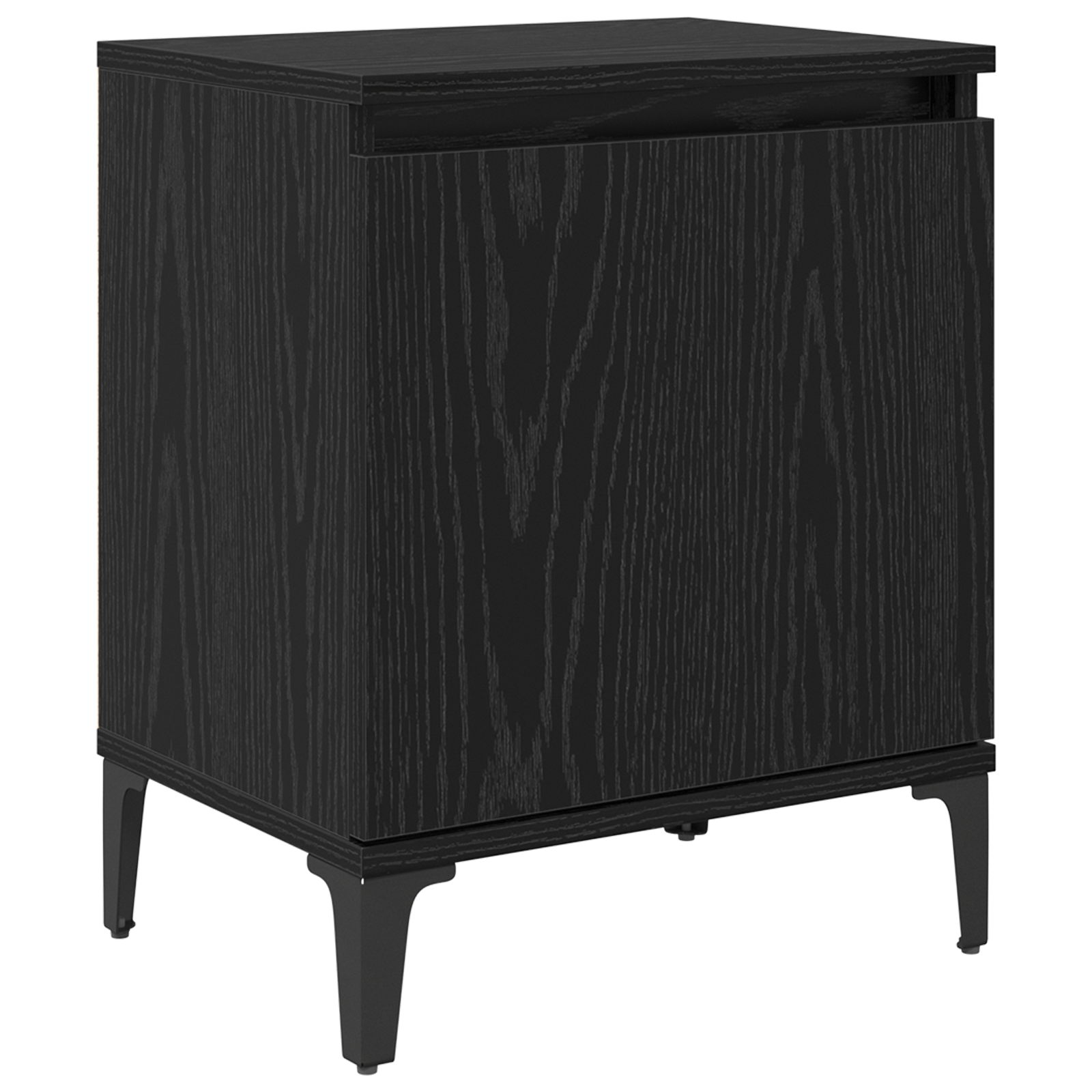 Black Oak Nightstand Black oak Engineered wood 40 x 30 x 50 cm - Image 2