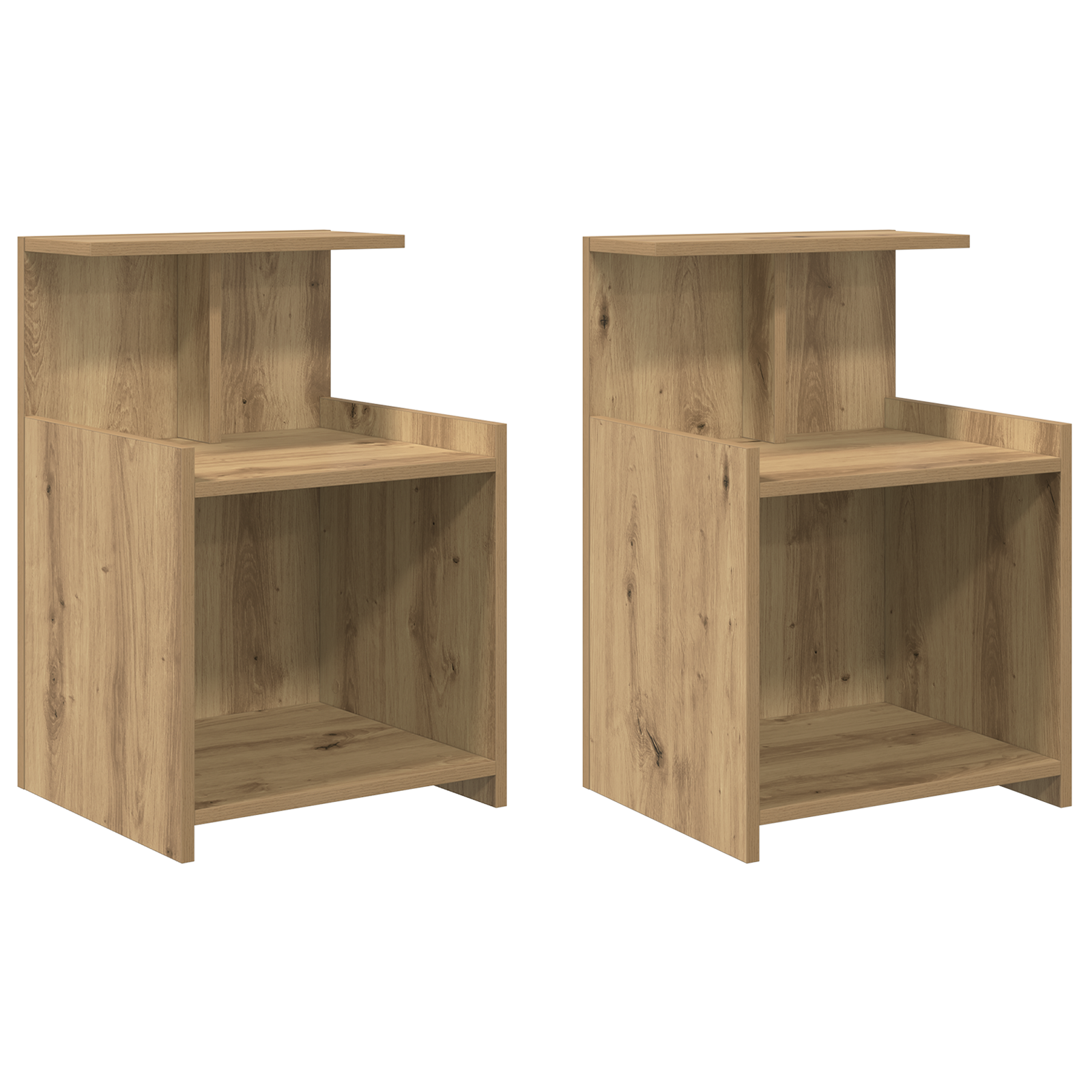 Bed Cabinets 2 pcs Artisan Oak 40x35x60 cm Engineered Wood - Image 2