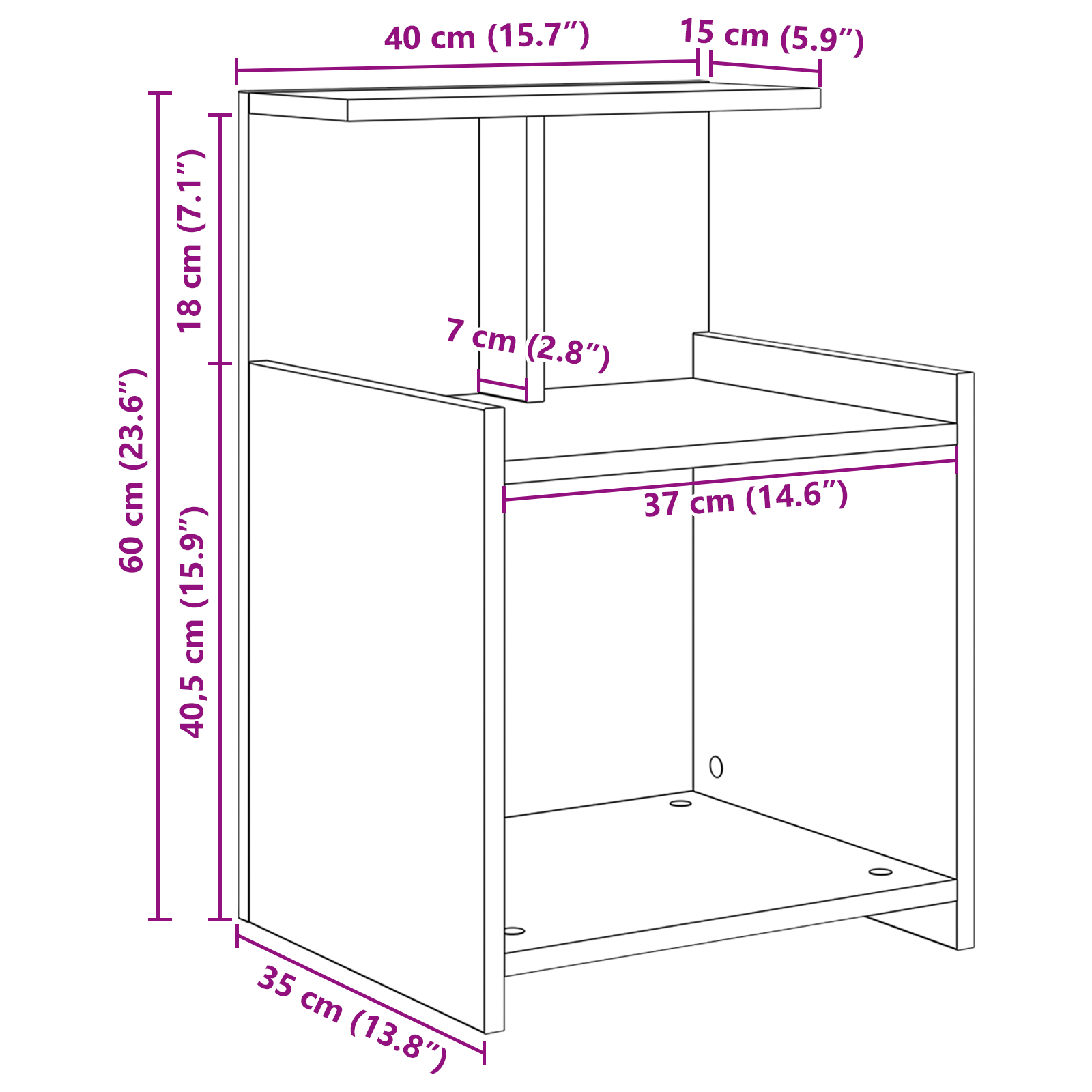 Bed Cabinets 2 pcs Artisan Oak 40x35x60 cm Engineered Wood - Image 10