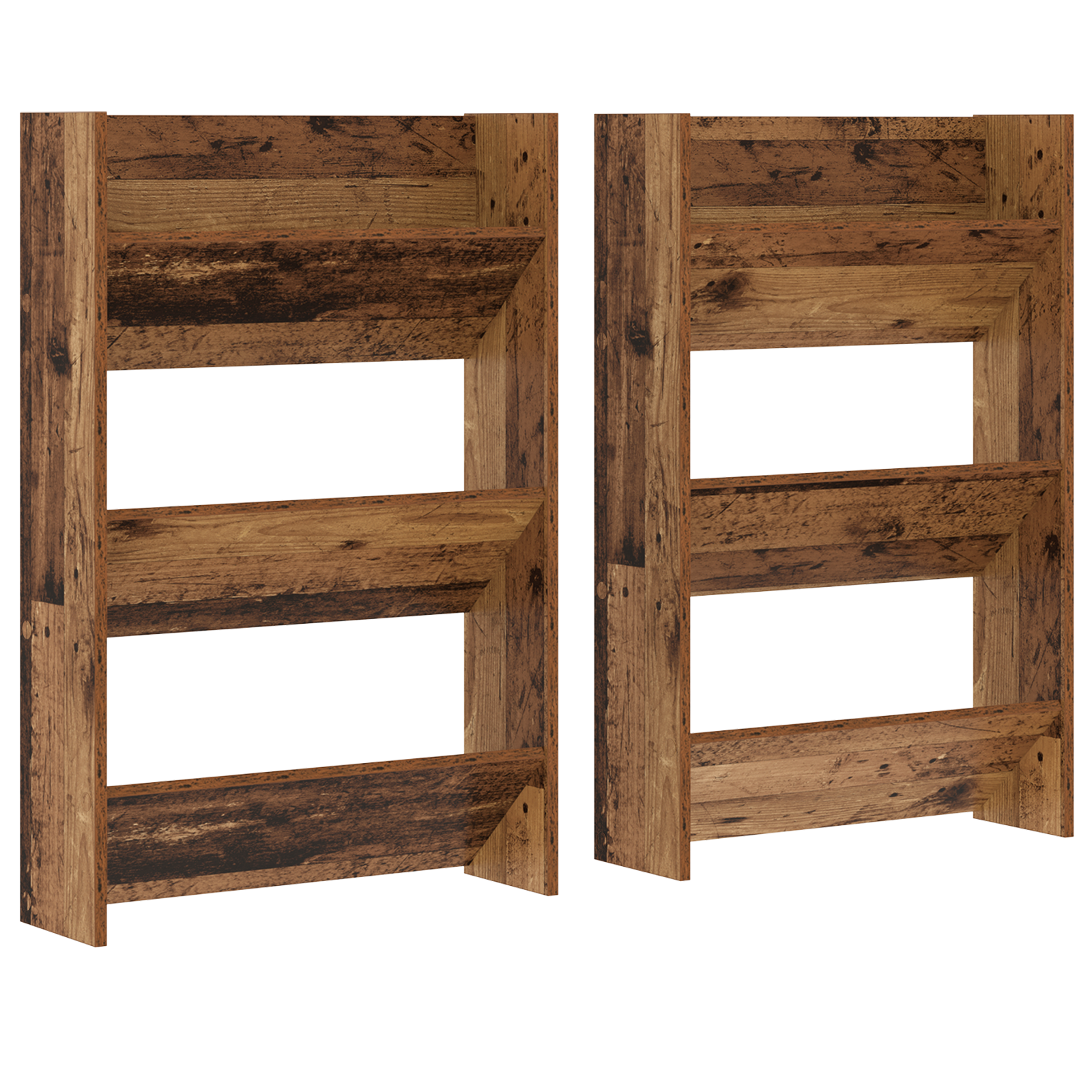 Schoenenkast 2 st 60 x 18 x 90 cm Bewerkt hout Oudhout