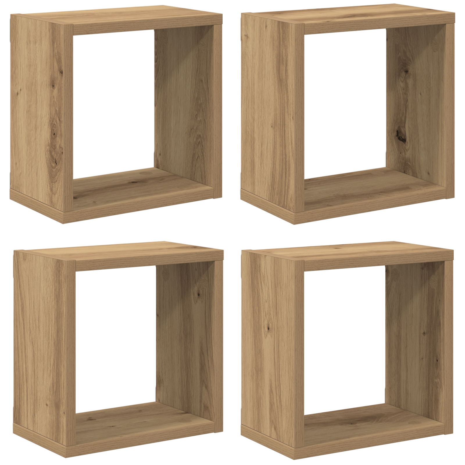 Wall Shelves Artisan oak MDF with veneer 26 x 15 x 26 cm - Image 2