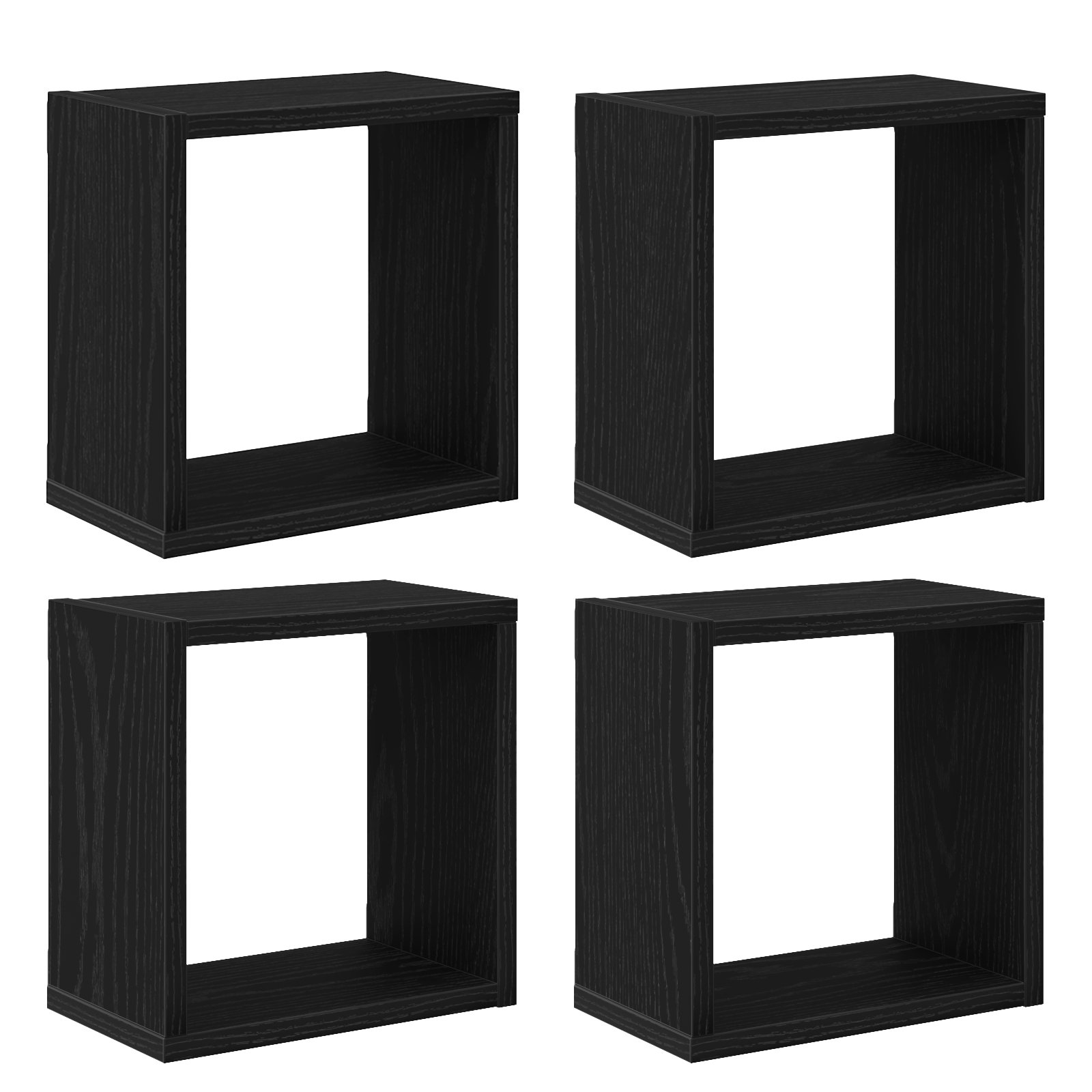Wall-Mounted Shelves Black oak Engineered wood 26 x 15 x 26 cm - Image 2
