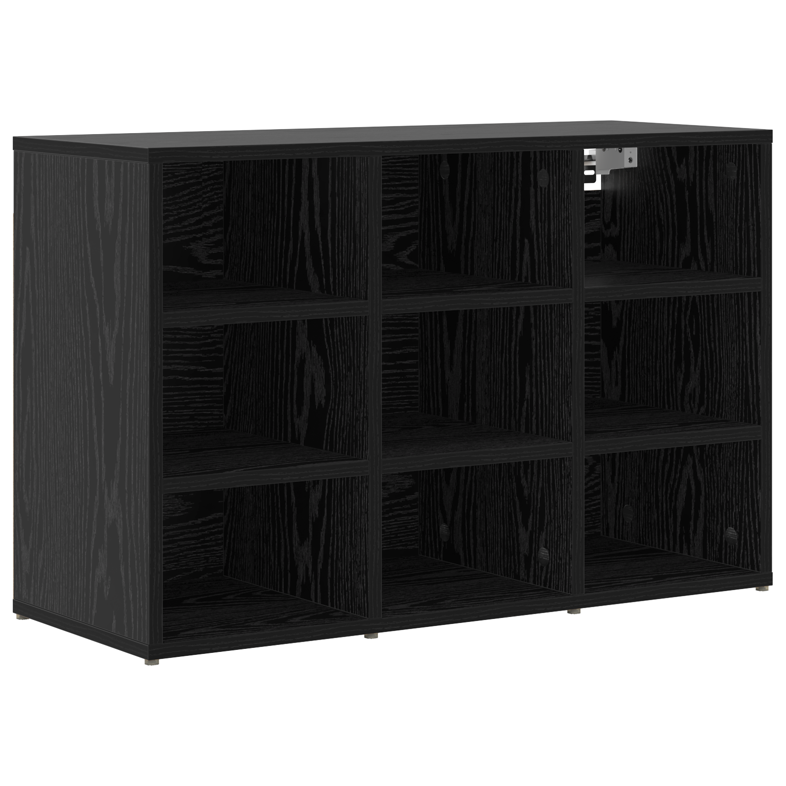 Schoenenkast 77,5 x 30 x 51 cm Bewerkt hout Zwart Eiken