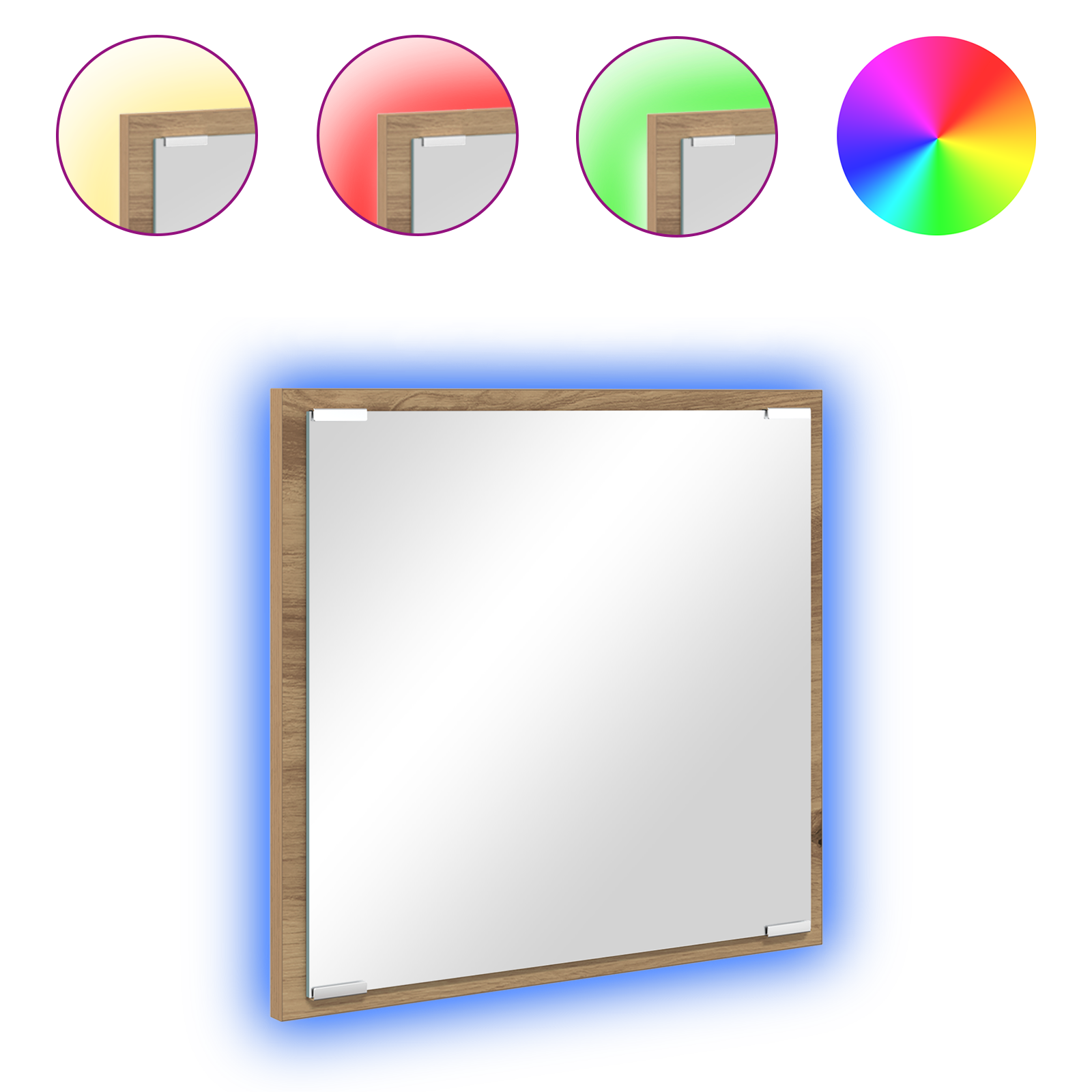 LED Bathroom Mirror Artisan Oak 40x8.5x37 cm Engineered Wood - Image 3