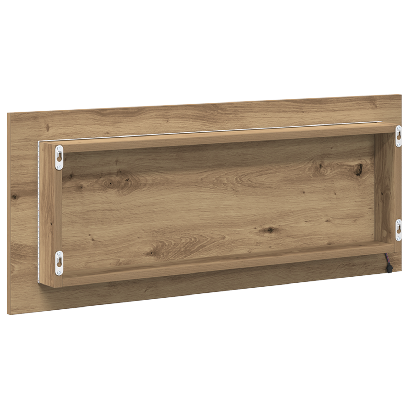 Bathroom Mirror Artisan oak Engineered wood, Glass 90 x 8.5 x 37 cm - Image 6