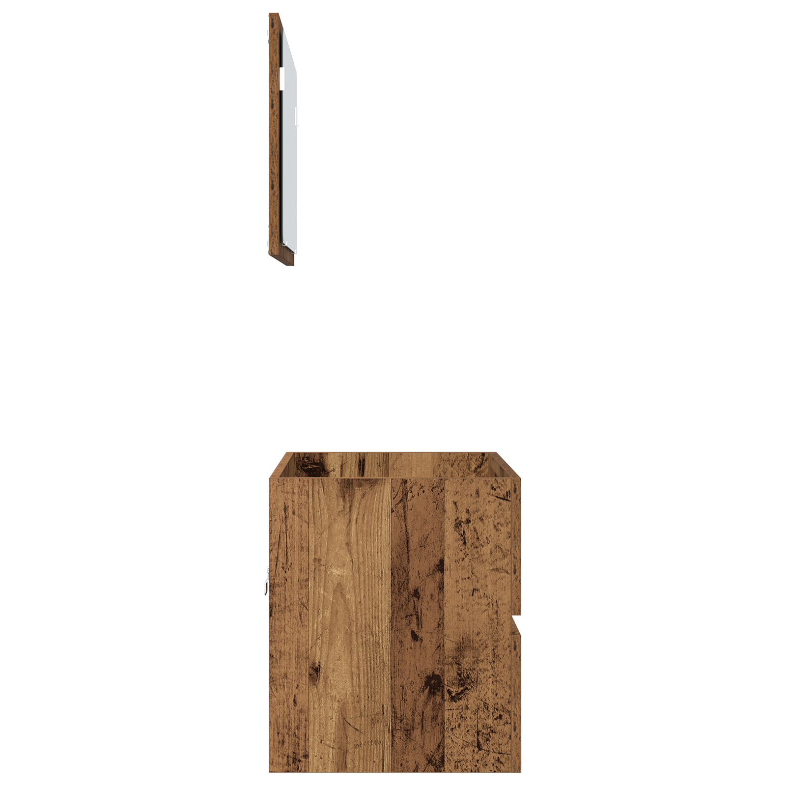 2 Piece Bathroom Furniture Set Old Wood Engineered Wood - Image 9