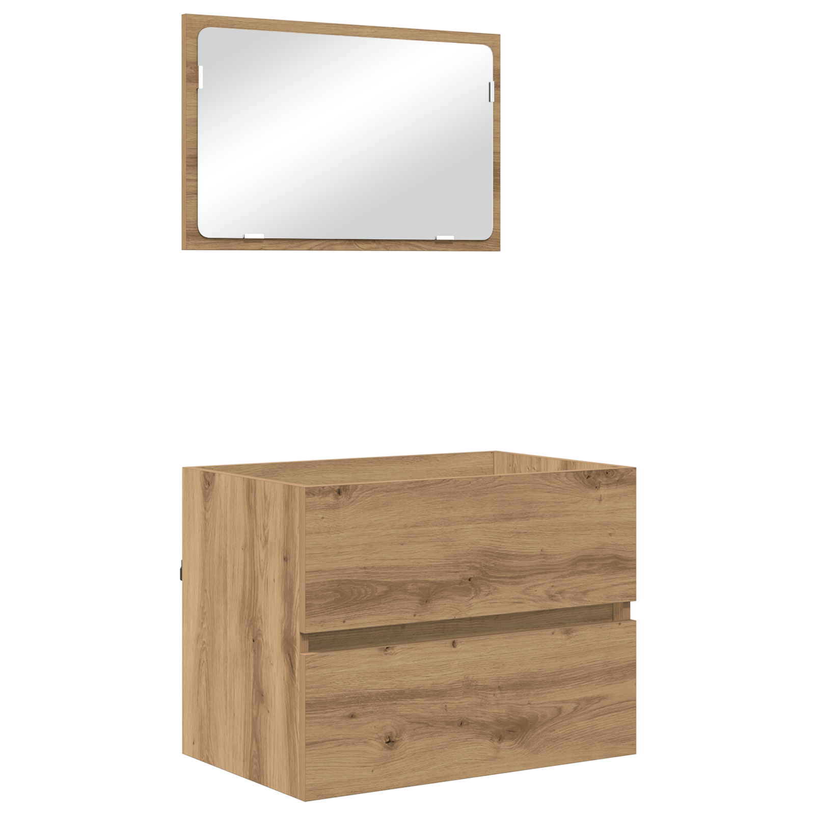 Thumbnail - vidaXL 2-teiliges Badezimmermöbel Set Artisan Oak Holzwerkstoff