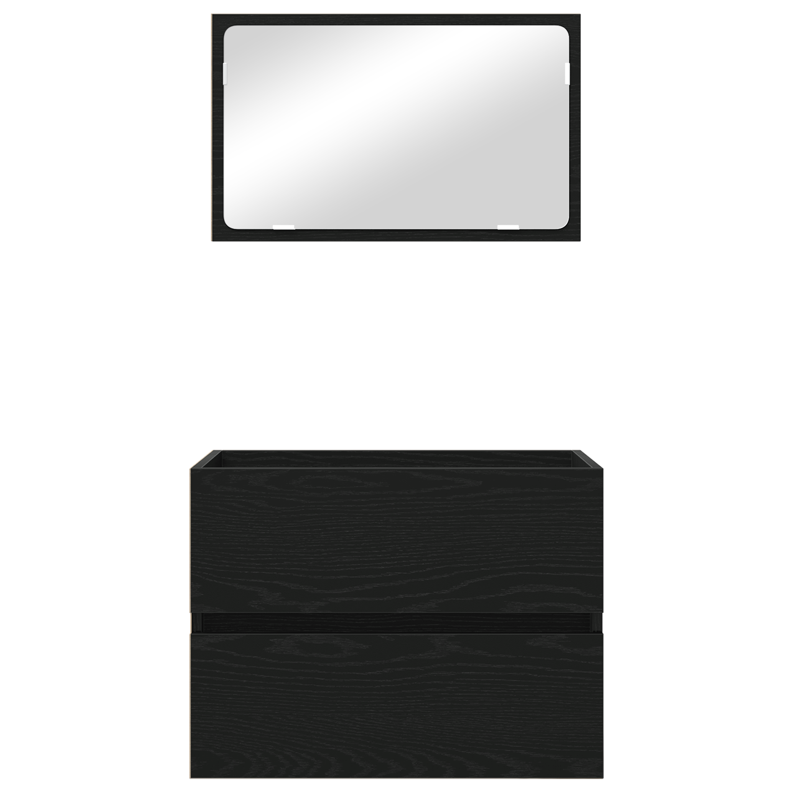 2 Piece Bathroom Furniture Set Black Oak Engineered Wood - Image 8