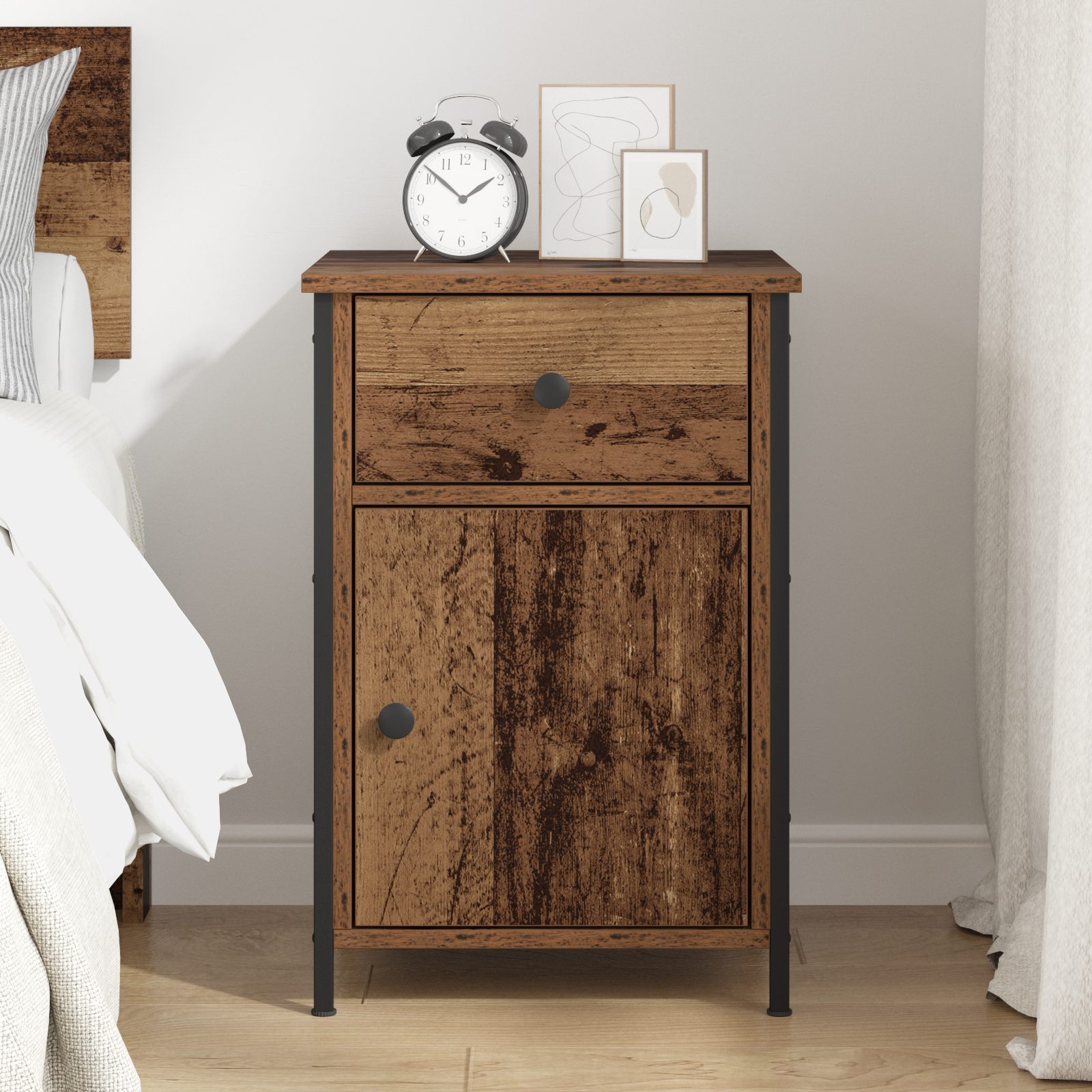 Bedside Cabinet Old Wood 40x42x60 cm Engineered Wood - Image 4