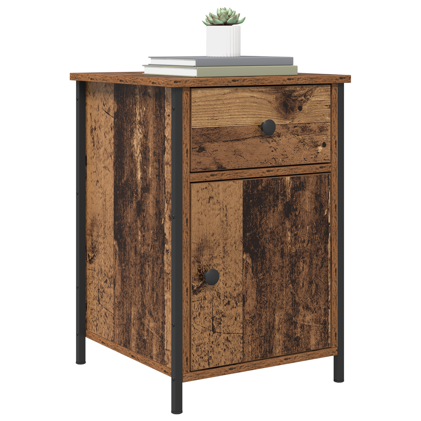 Bedside Cabinet Old Wood 40x42x60 cm Engineered Wood - Image 3