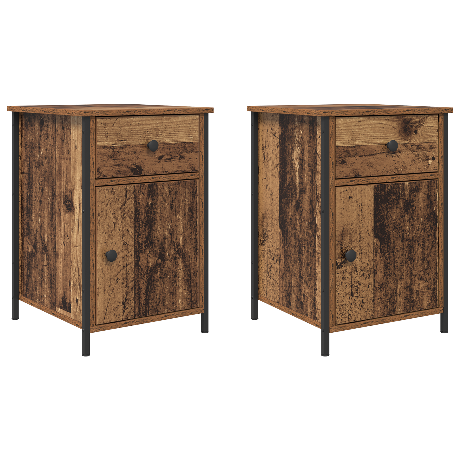 Bedside Cabinets 2 pcs Old Wood 40x42x60 cm Engineered Wood - Image 2