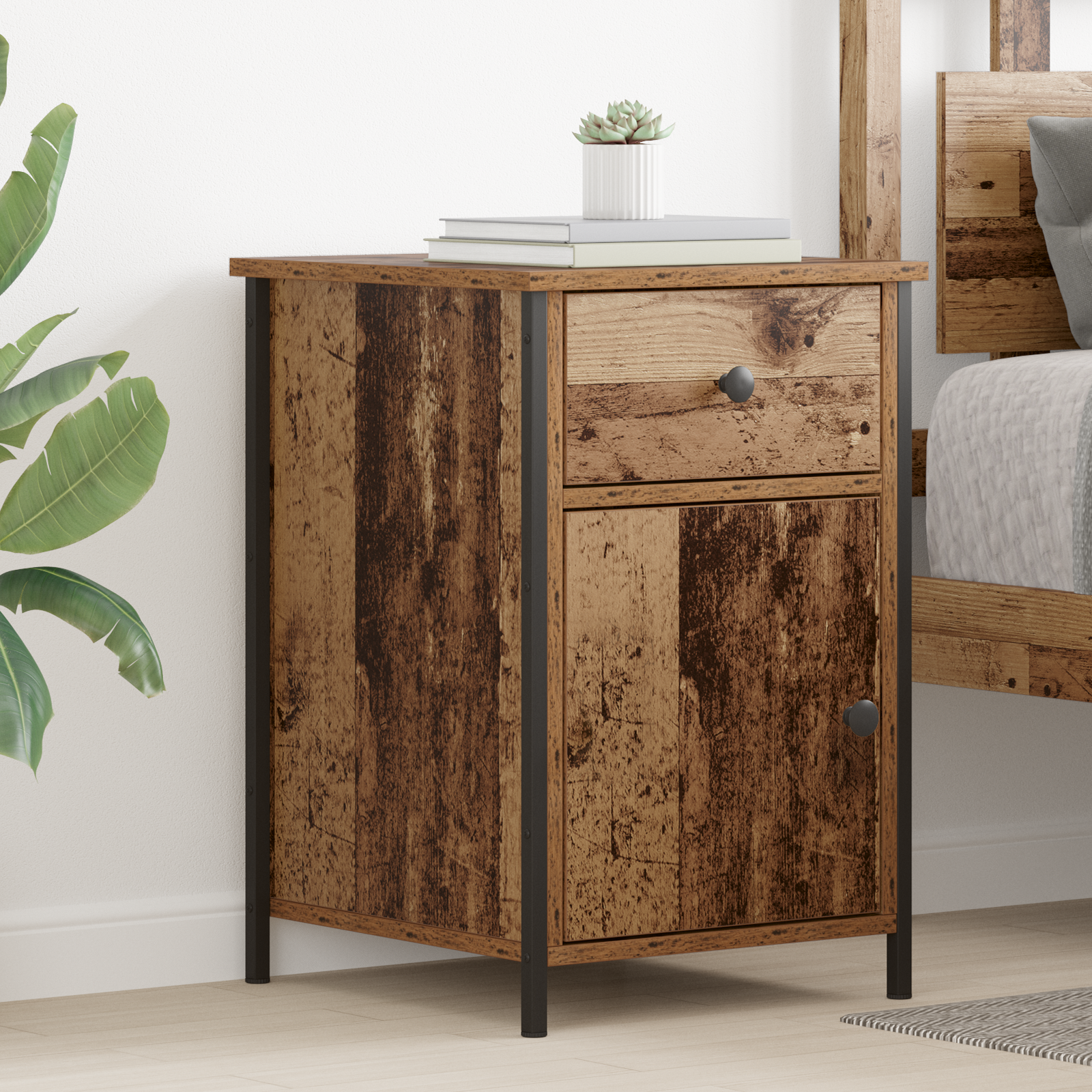 Bedside Cabinets 2 pcs Old Wood 40x42x60 cm Engineered Wood