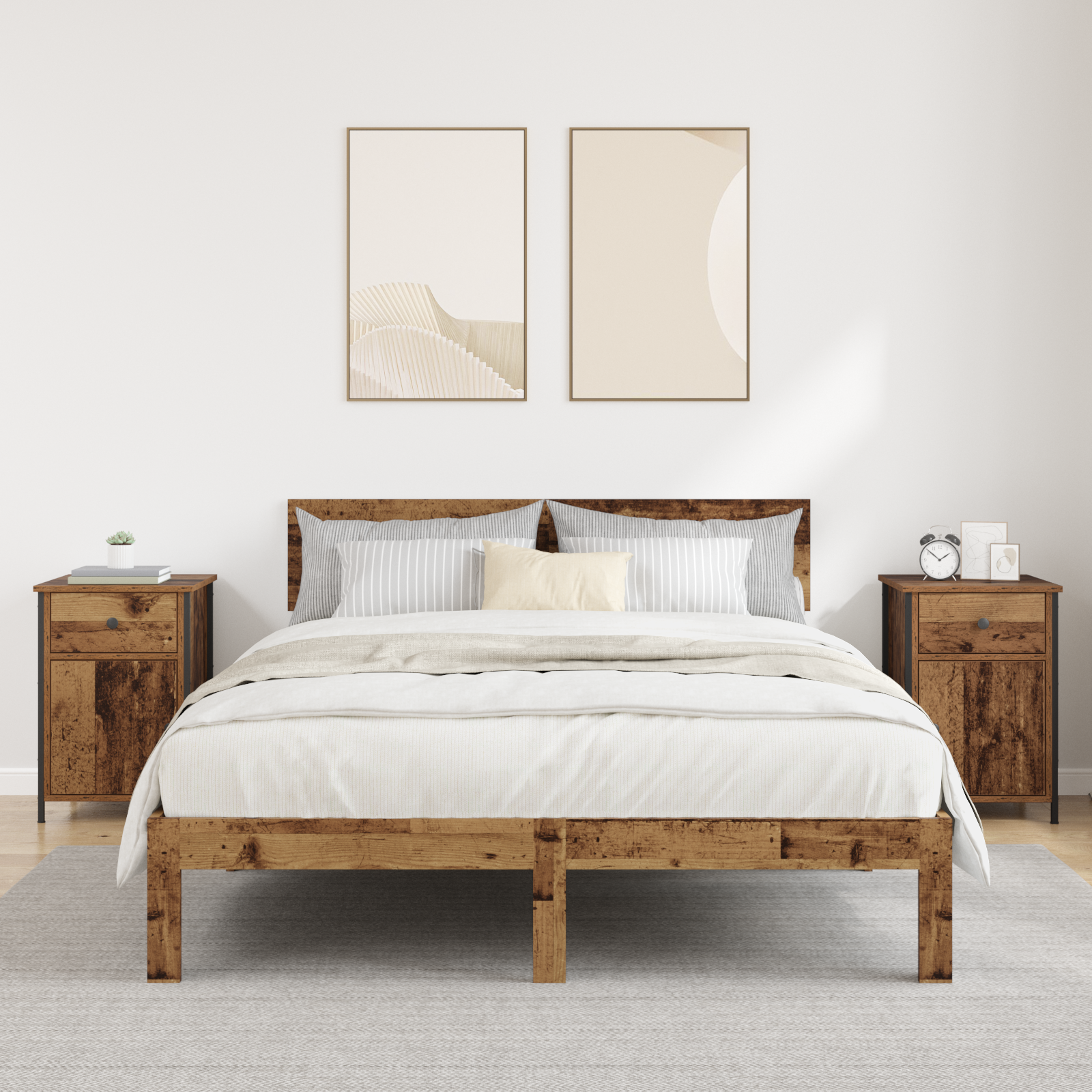 Bedside Cabinets 2 pcs Old Wood 40x42x60 cm Engineered Wood - Image 4
