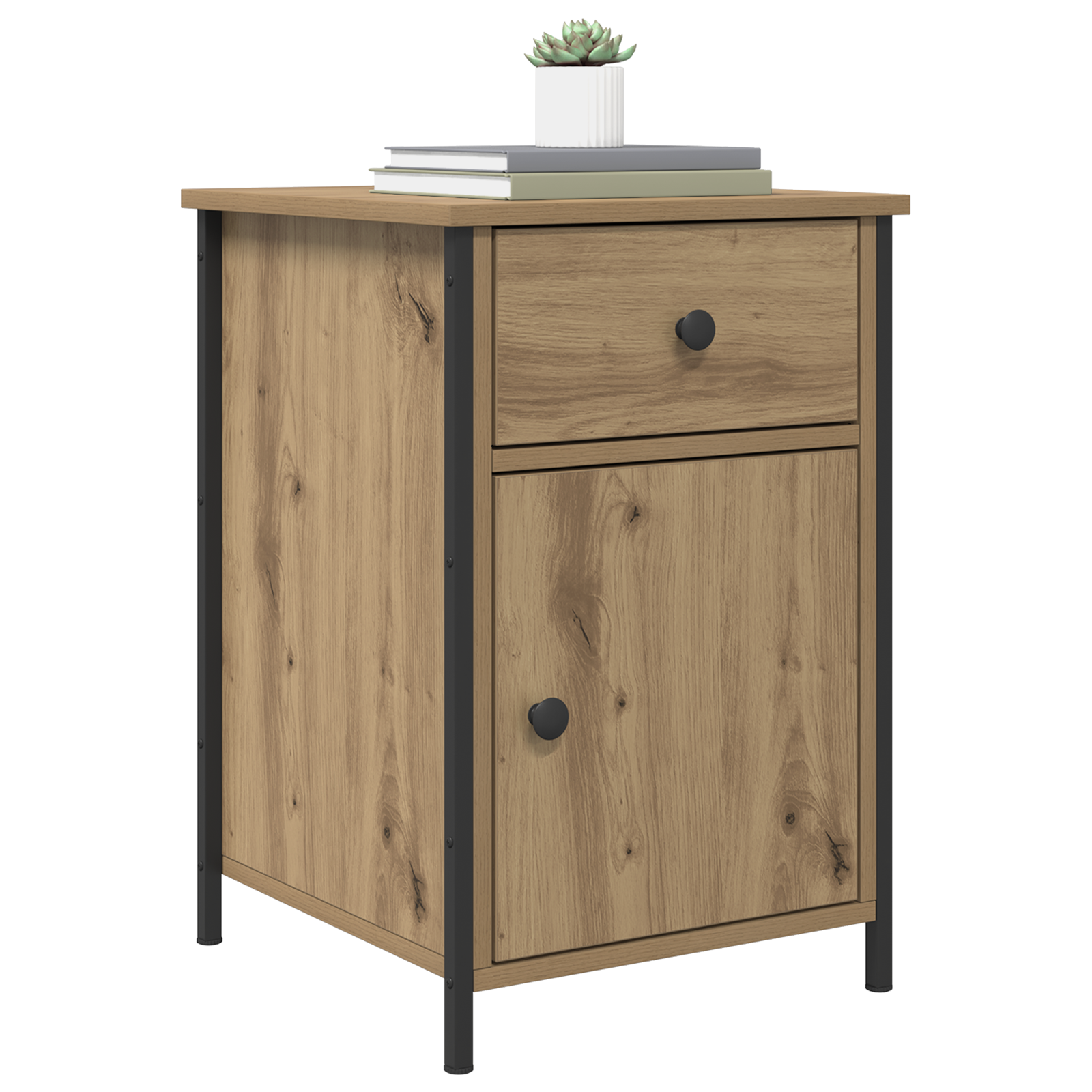 Bedside Cabinets 2 pcs Artisan Oak 40x42x60 cm Engineered Wood - Image 3