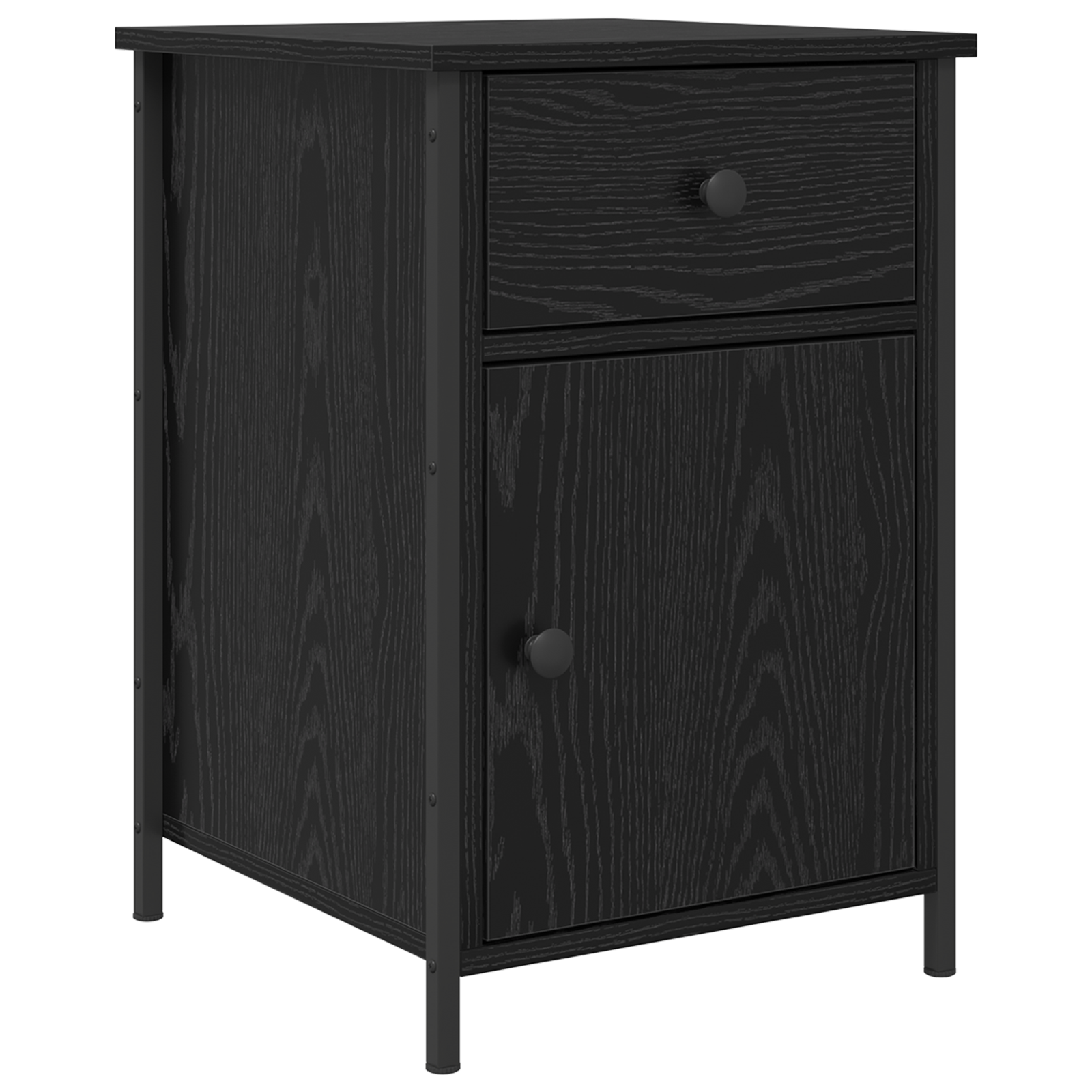 Bedside Cabinet Black Oak 40x42x60 cm Engineered Wood - Image 2