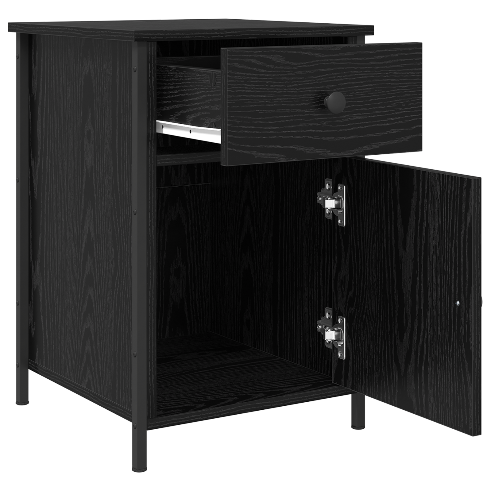 Bedside Cabinet Black Oak 40x42x60 cm Engineered Wood - Image 5