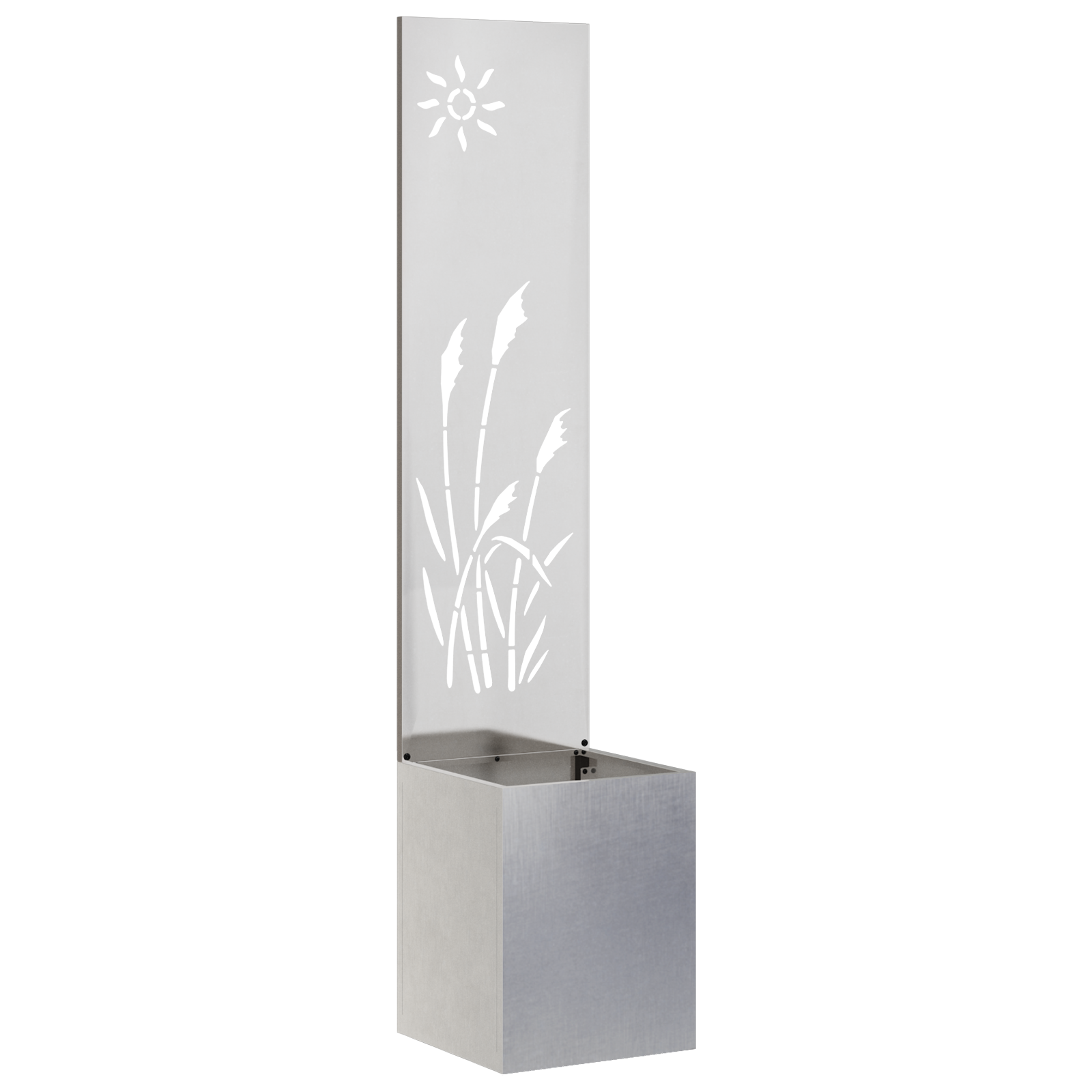 Tuin Privacy Screen Zilver 32 x 32 x 150 cm Roestvrij staal