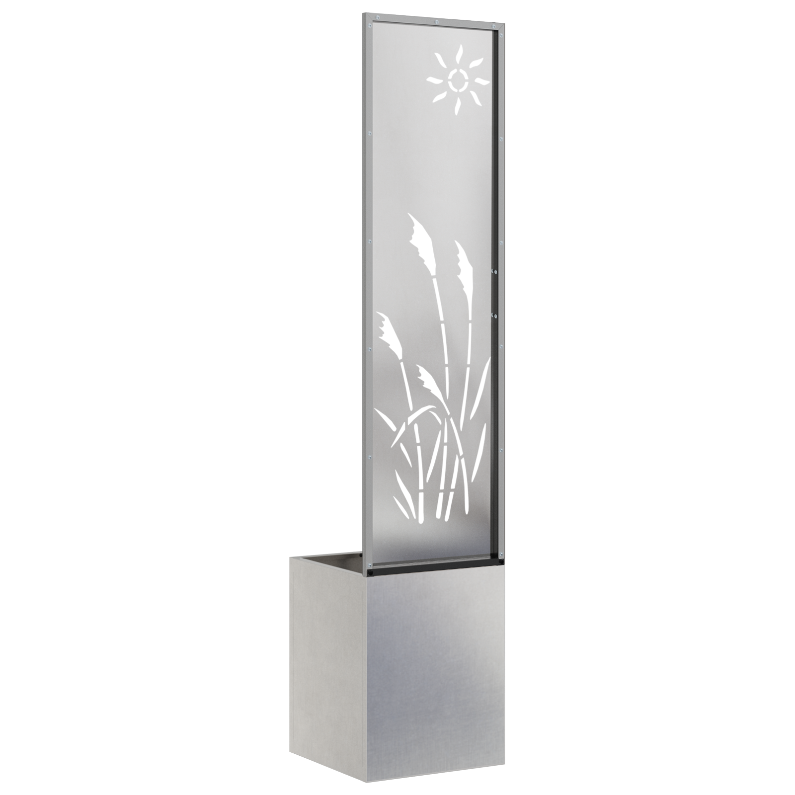 Tuin Privacy Screen Zilver 32 x 32 x 150 cm Roestvrij staal