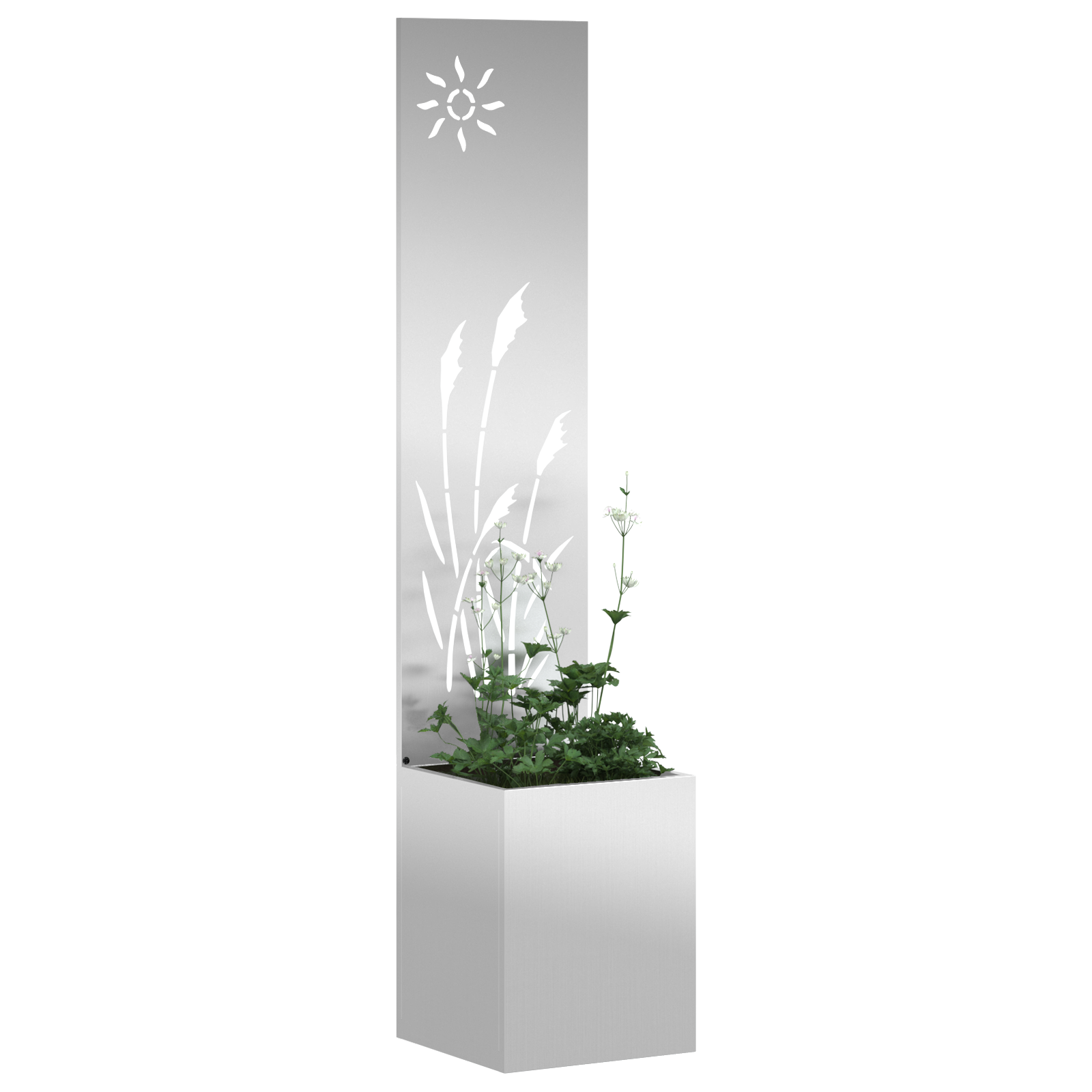 Tuin Privacy Screen Fretwerk Zilver 32 x 32 x 150 cm