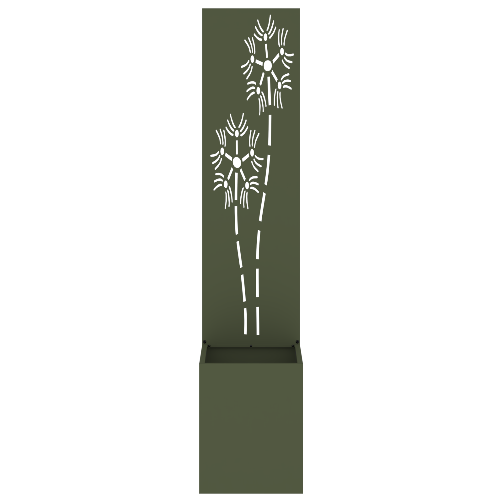 Tuin Privacy Screen Bloemen Olijfgroen 32 x 32 x 150 cm