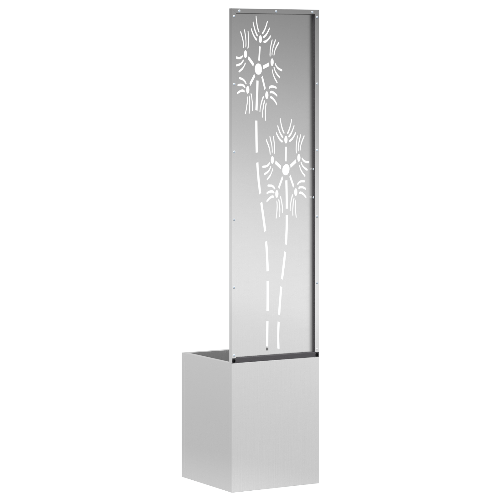 Tuin Privacy Screen Bloemen Zilver 32 x 32 x 150 cm