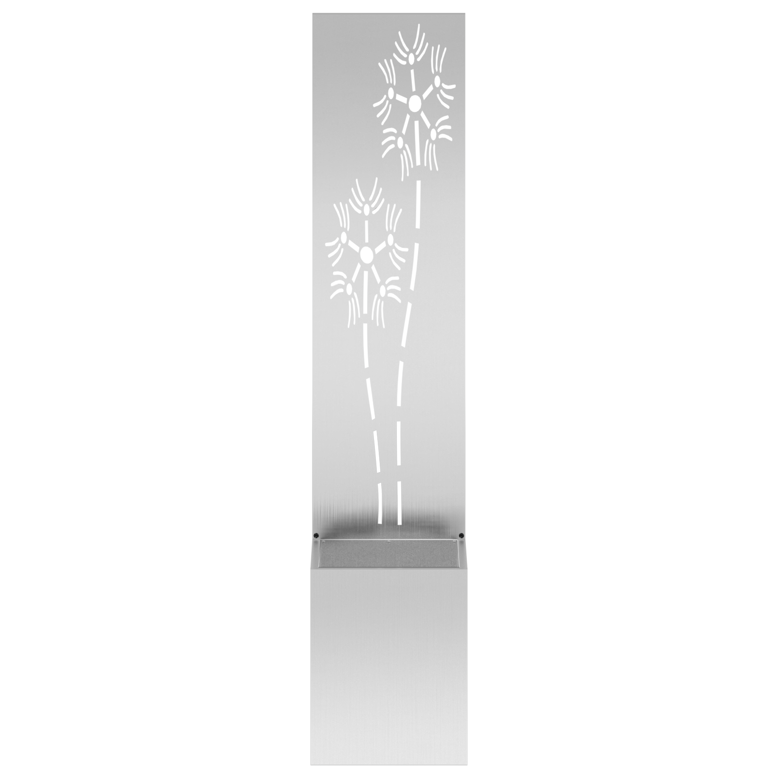 Tuin Privacy Screen Bloemen Zilver 32 x 32 x 150 cm