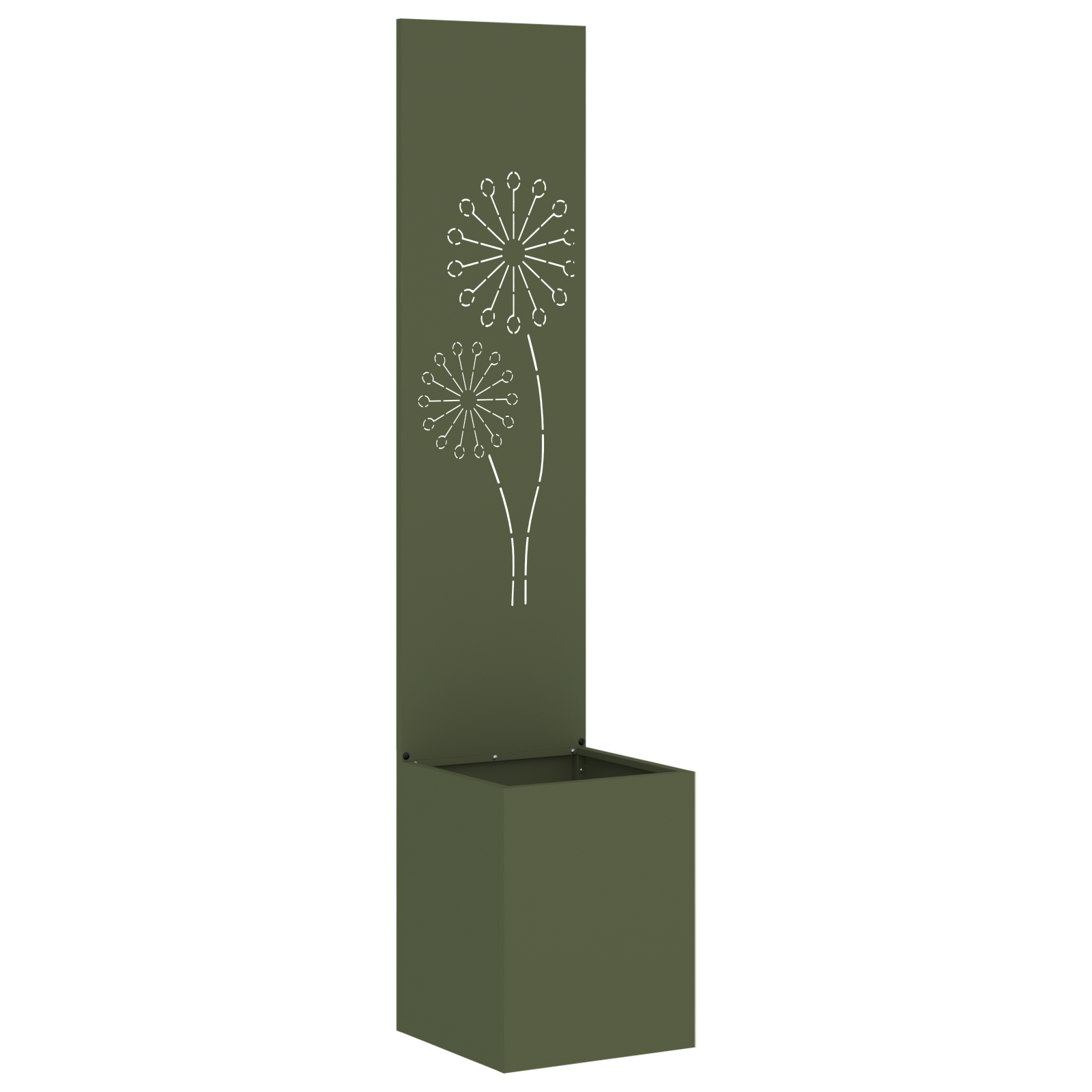 Tuin Privacy Screen Fretwerk Olijfgroen 32 x 32 x 150 cm