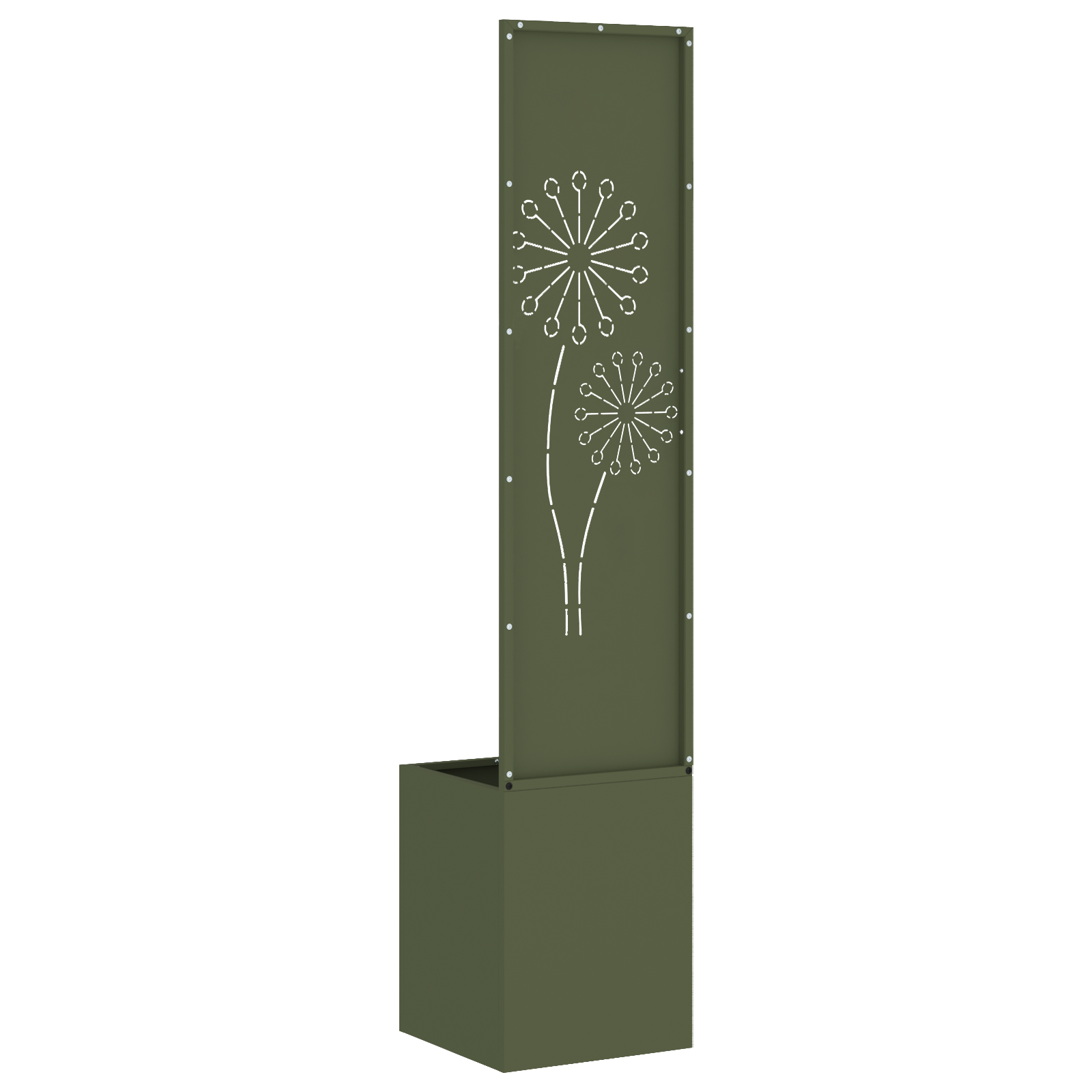 Tuin Privacy Screen Fretwerk Olijfgroen 32 x 32 x 150 cm