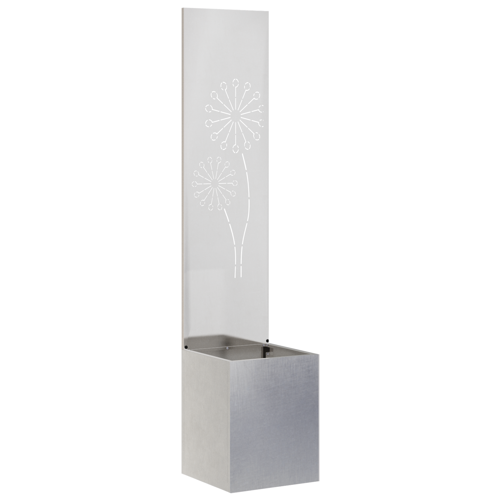 Tuin Privacy Screen Zilver 32 x 32 x 150 cm Roestvrij staal