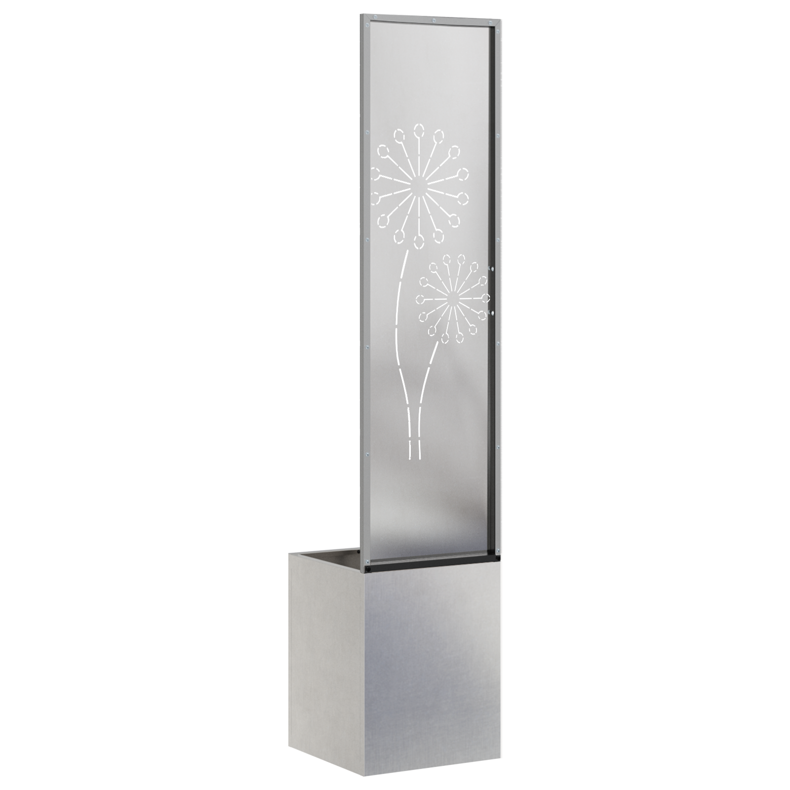 Tuin Privacy Screen Zilver 32 x 32 x 150 cm Roestvrij staal