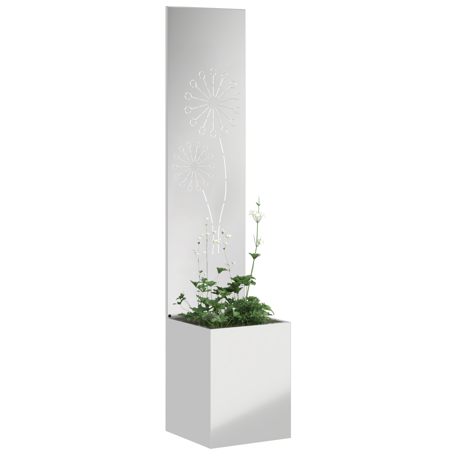 Tuin Privacy Screen Fretwerk Zilver 32 x 32 x 150 cm