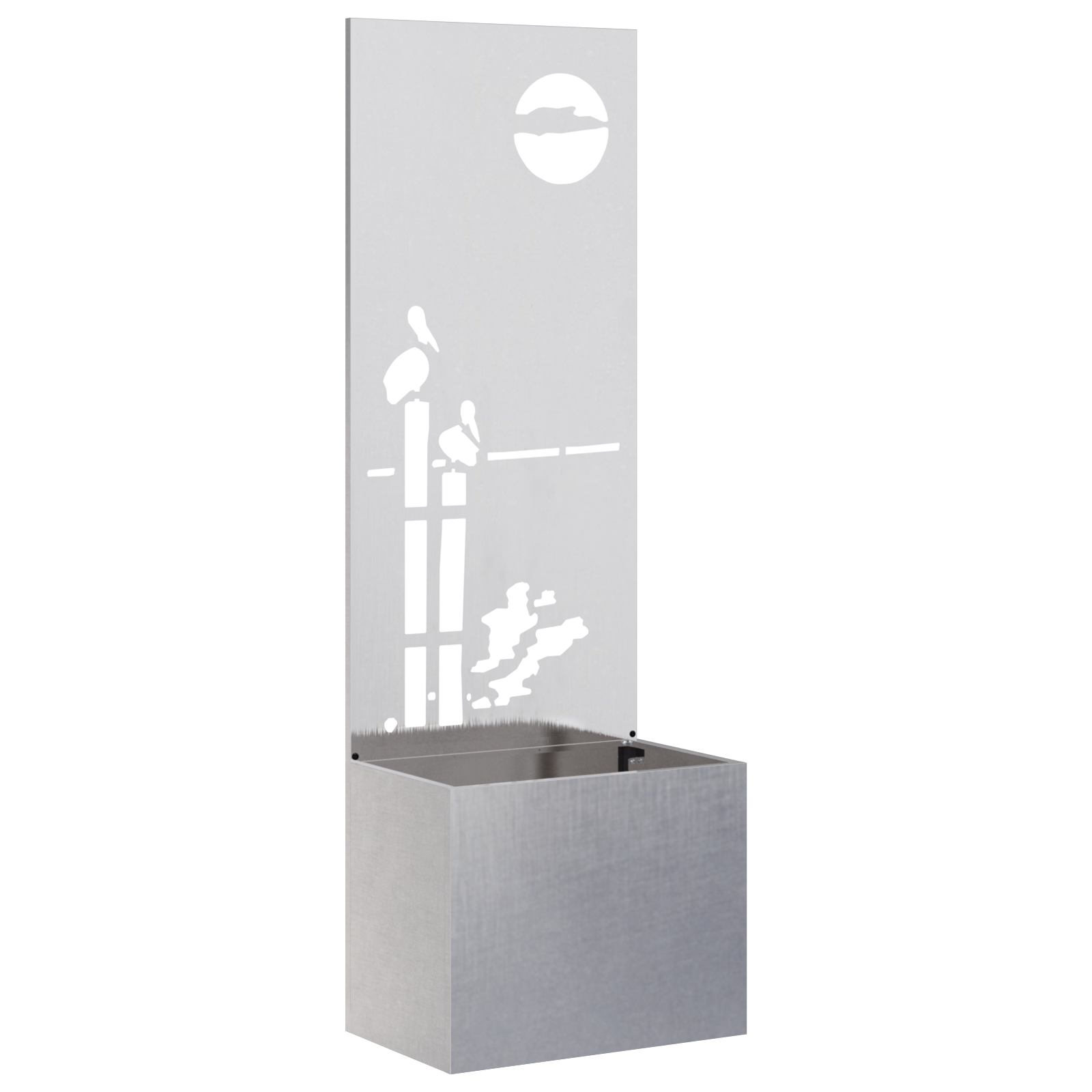 Tuin Privacy Screen Zilver 50 x 32 x 150 cm Roestvrij staal