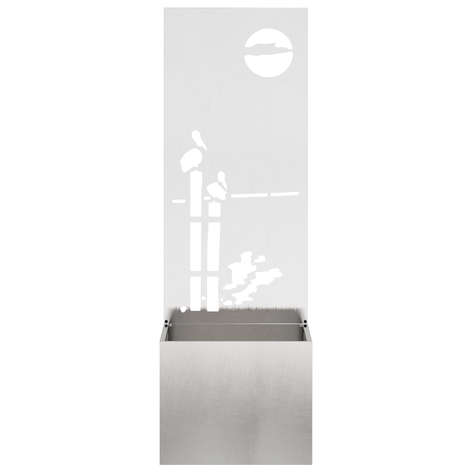 Tuin Privacy Screen Zilver 50 x 32 x 150 cm Roestvrij staal