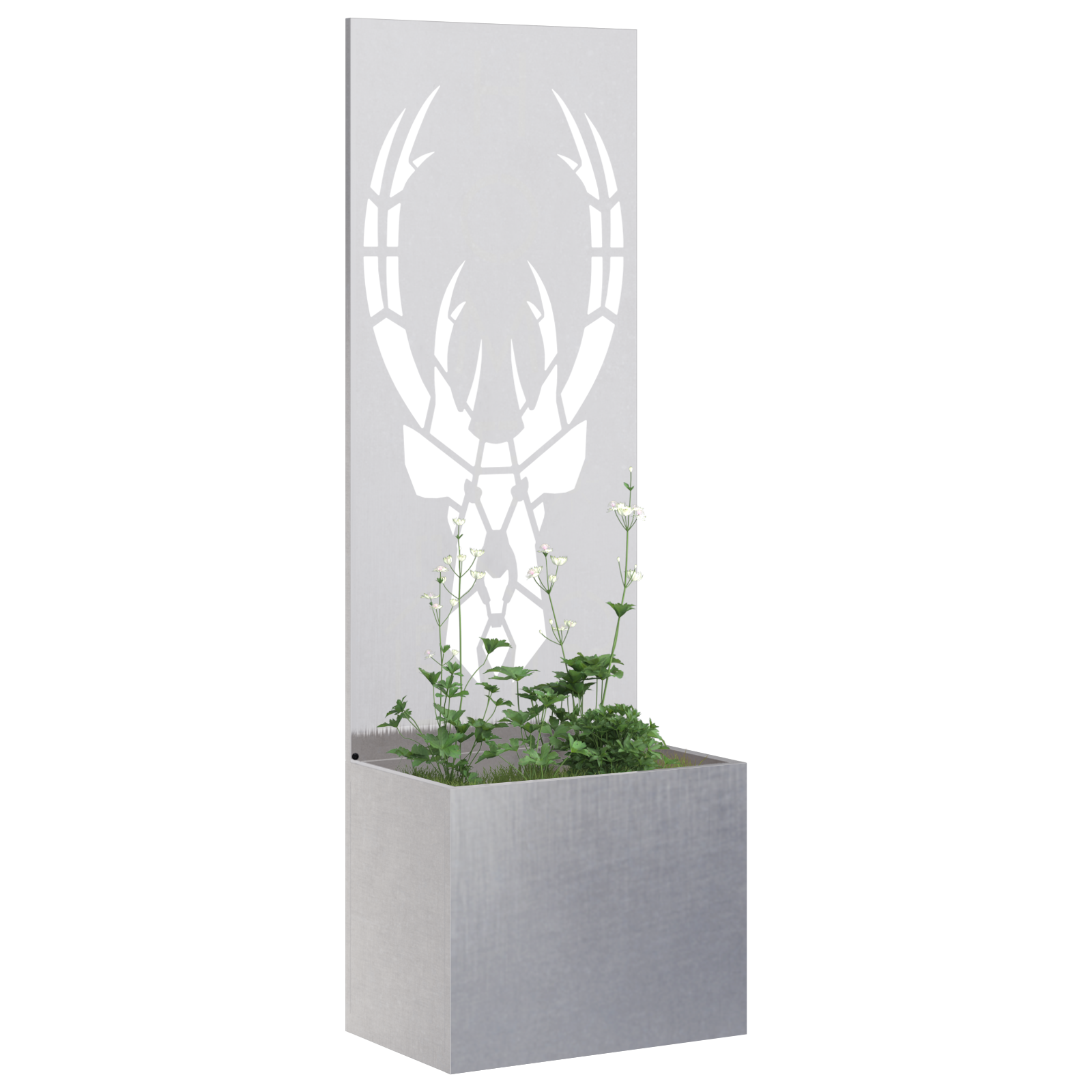 Tuin Privacy Screen Zilver 50 x 32 x 150 cm Roestvrij staal