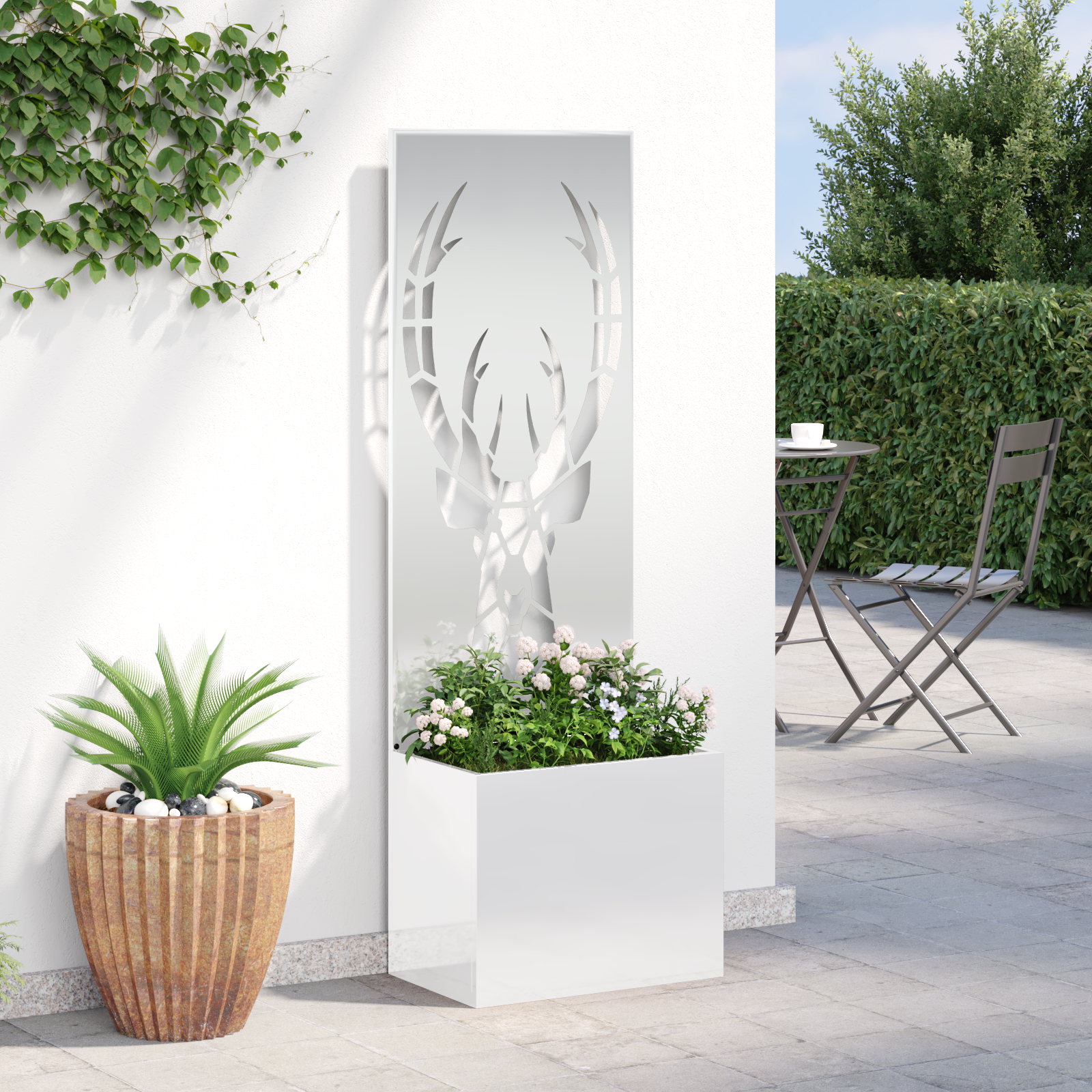 Tuin Privacy Screen Dierenprint Zilver 50 x 32 x 150 cm