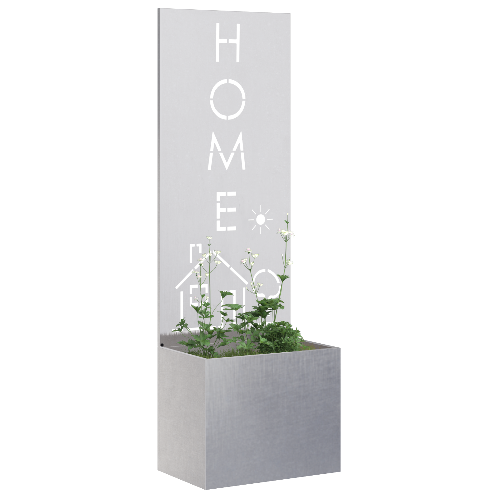 Tuin Privacy Screen Zilver 50 x 32 x 150 cm Roestvrij staal