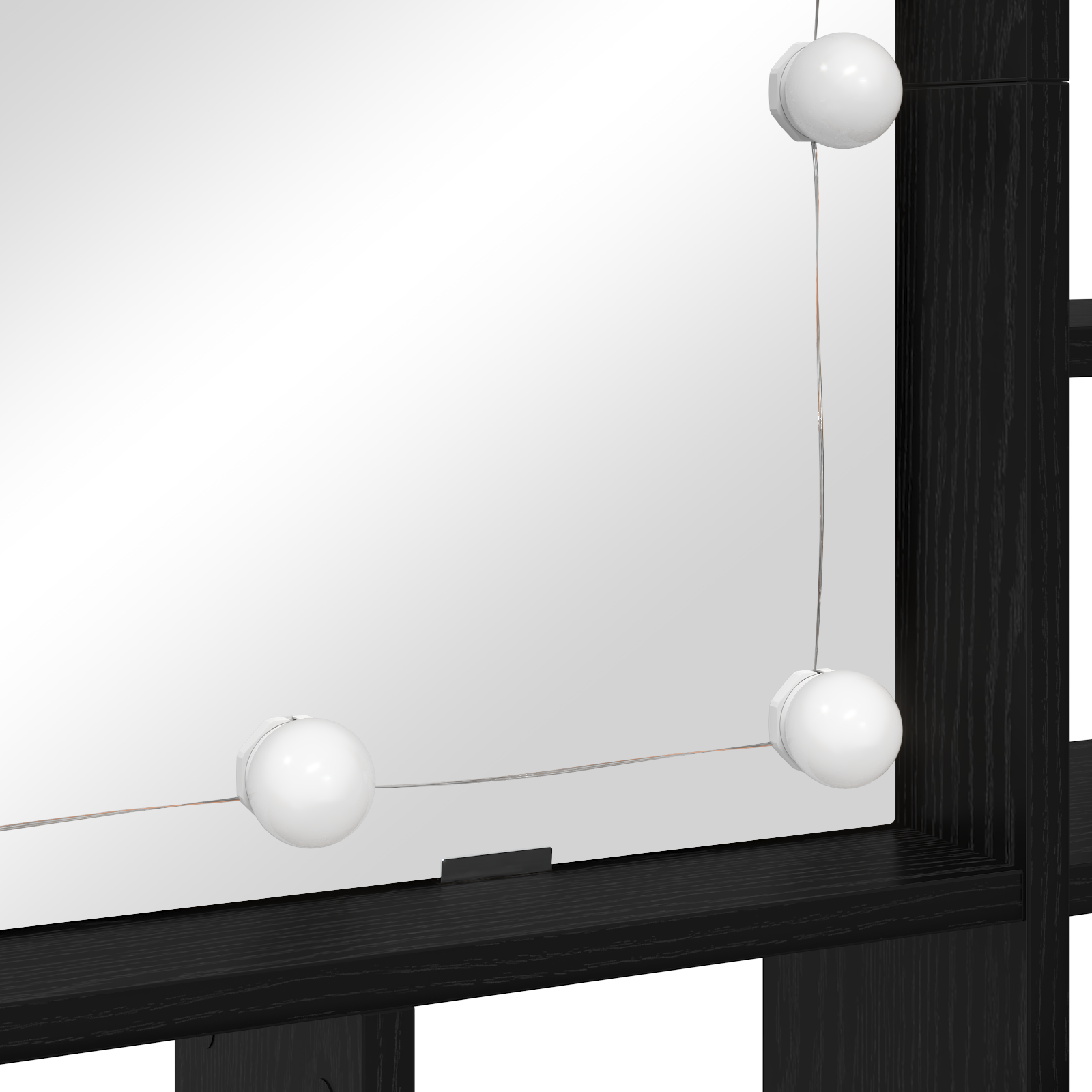 Spiegelkast Zwart eiken 91 x 15 x 76.5 cm Bewerkt hout - Afbeelding 7