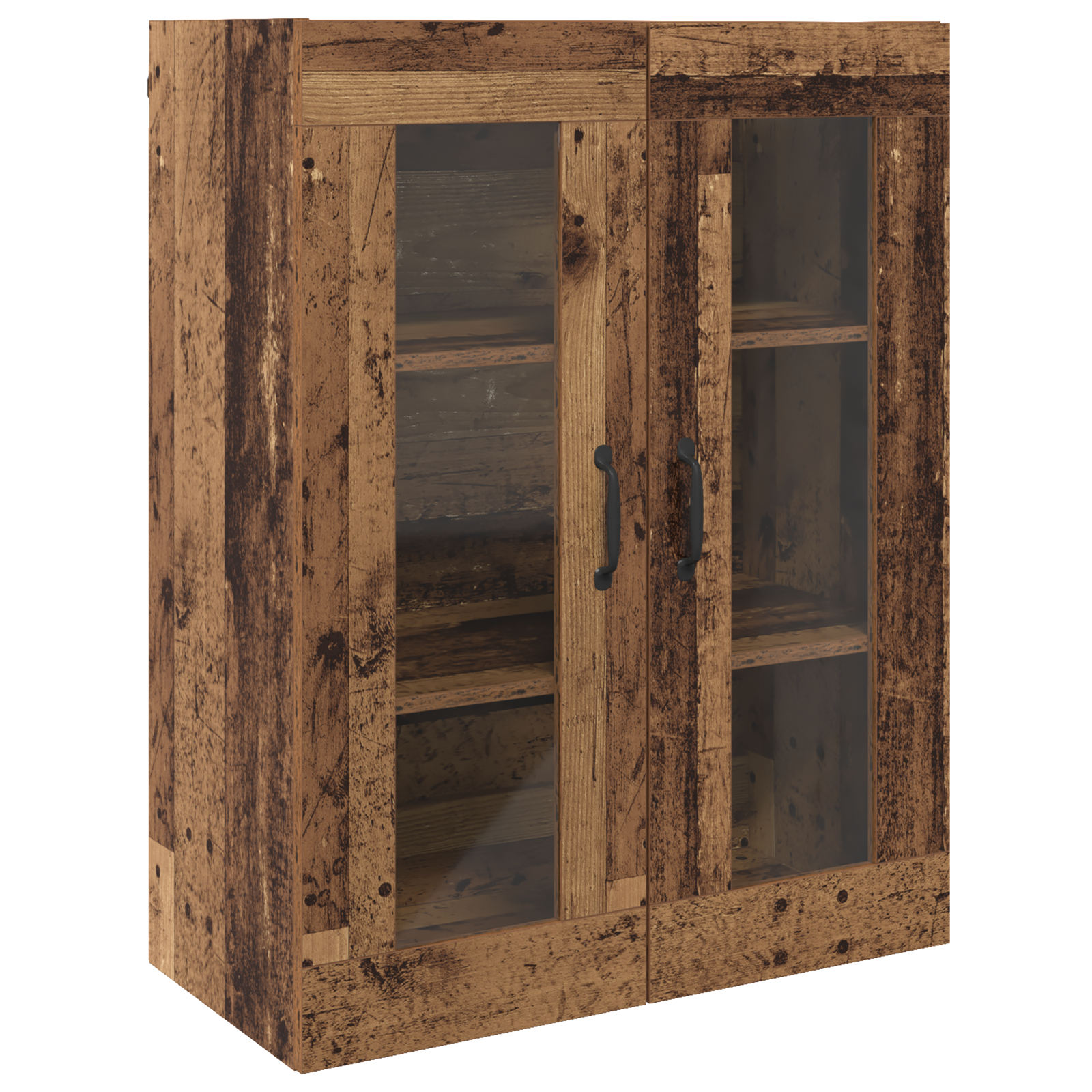 Thumbnail - vidaXL Hängeschrank mit Regal Wandmontiert mit Speicher mit Tür Braun 69.5 x 34 x 90 cm Holzwerkstoff