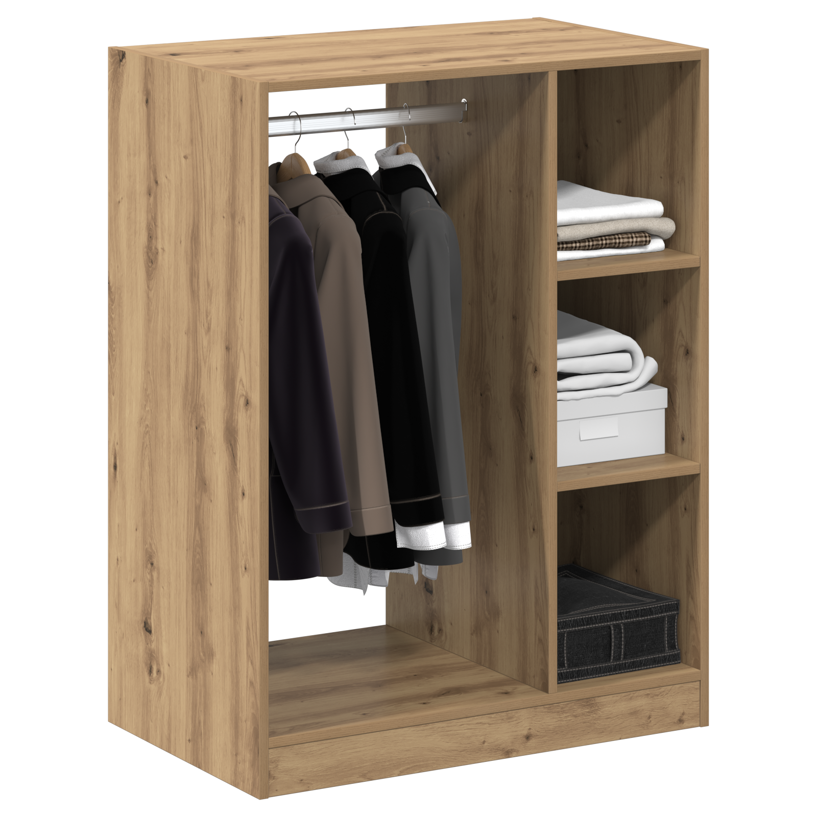 Garderobna omara s polico Umetni hrast 77 x 48 x 102 cm - slika 3