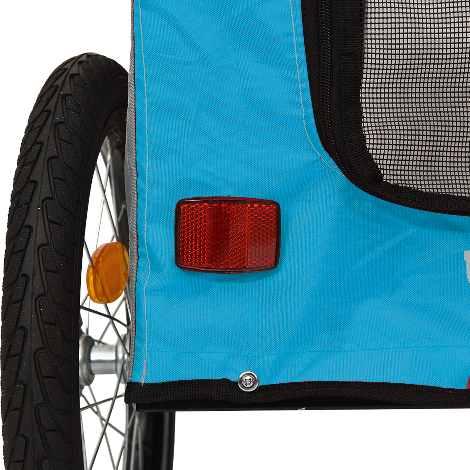 Blue Pet Stroller Blue Polyester, Metal 124 x 53 x 53 cm Foldable - Image 10