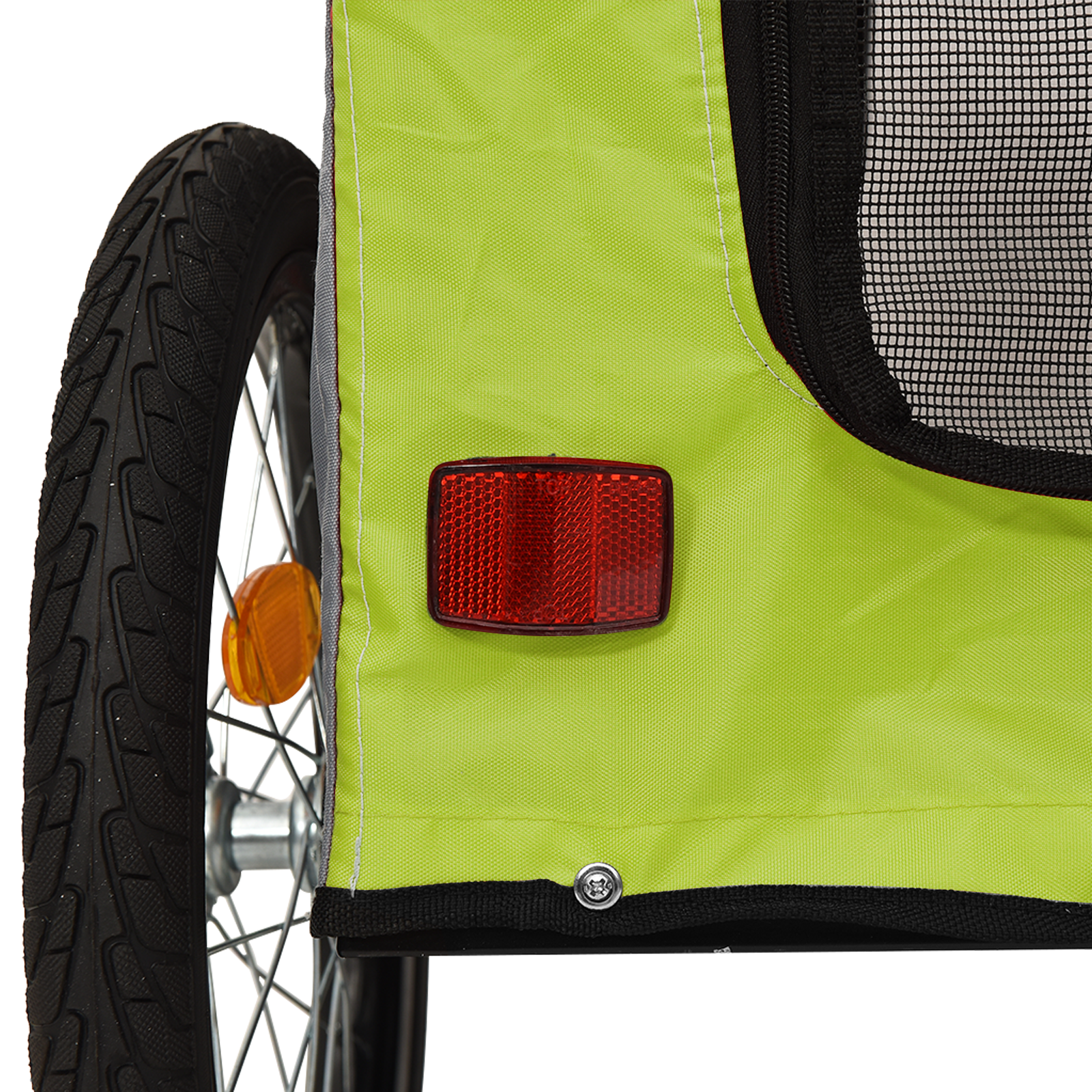Green Dog Stroller Polyester, Steel 124 x 53 x 53 cm Foldable - Image 10